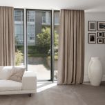 Modern one-colour curtain, matt, beige and pink, no ironing