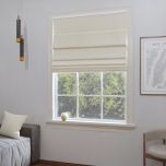 Modern Roman blind in matte one-colored cream