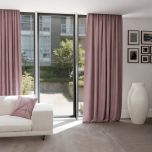 Beautiful one-colour matt modern curtain for children's room, pastel light pink