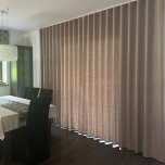 Zasłona nowoczesna, jednokolorowa, matowa, beżowo-różowa, bez prasowania 
