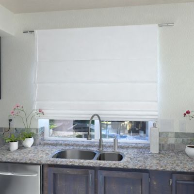 Modern Roman blind in matte smooth white