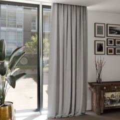 Light grey modern matte curtain for living room, bedroom